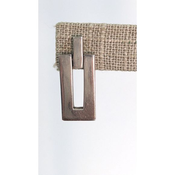 Jondell Signed Modernist Rectangle Door Knocker Sterling Silver 925 Earrings - Picture 11 of 16